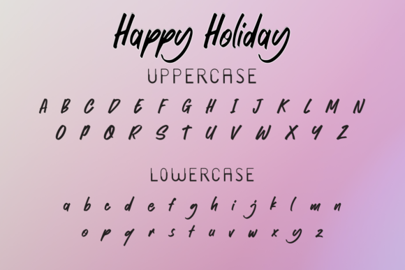 Happy Holiday Font Poster 10