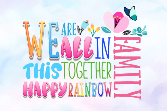 Happy Rainbow Family Font Poster 3