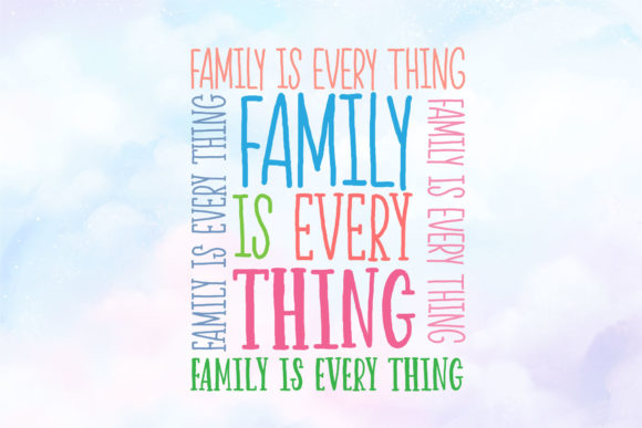 Happy Rainbow Family Font Poster 5