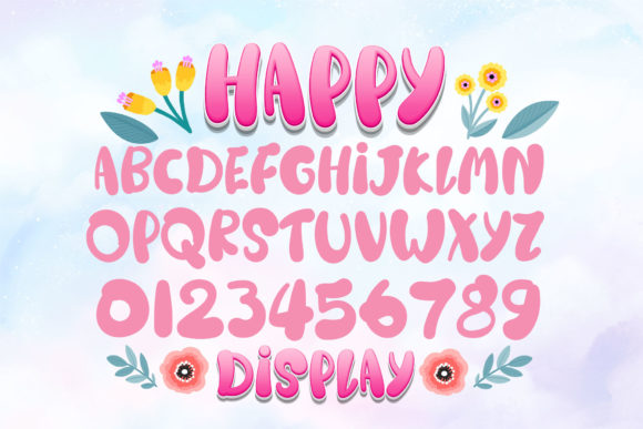 Happy Rainbow Family Font Poster 6