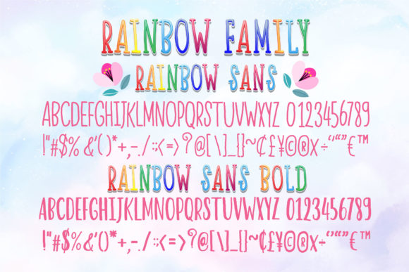 Happy Rainbow Family Font Poster 7