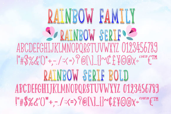 Happy Rainbow Family Font Poster 8