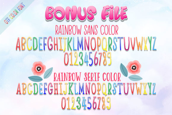 Happy Rainbow Family Font Poster 9