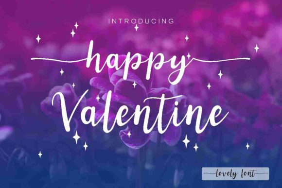 Happy Valentine Font Poster 1