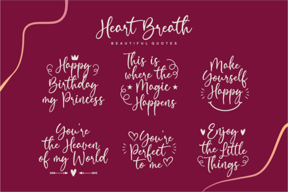 Heart Breath Font Poster 4