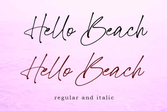 Hello Beach Font Poster 14