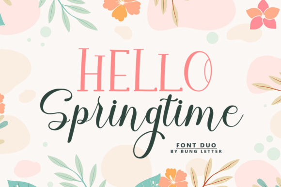 Hello Springtime Font Poster 5