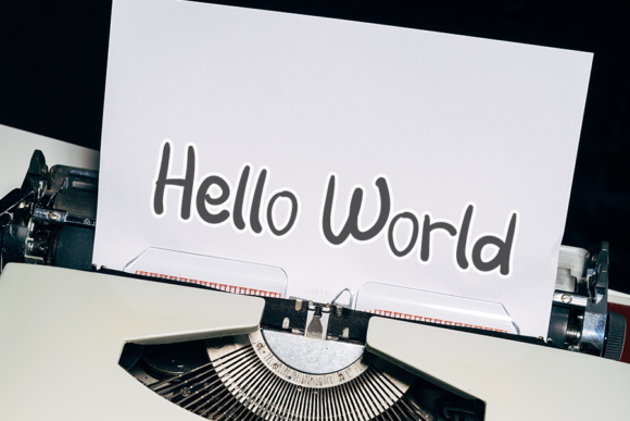 Hello World Font Poster 2