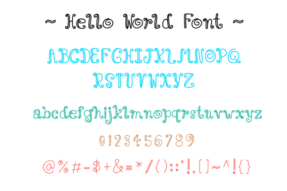 Hello World Font Poster 3