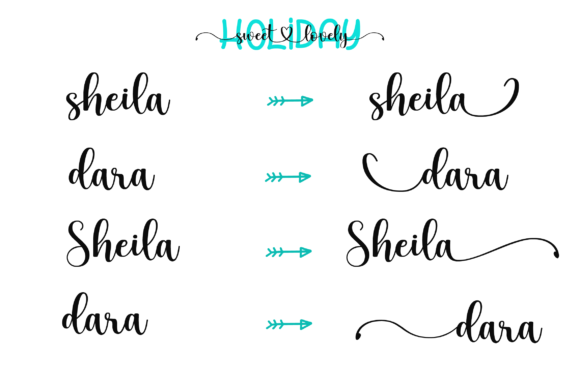 Holiday Sweet Lovely Font Poster 6