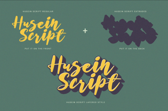 Husein Script Font Poster 2