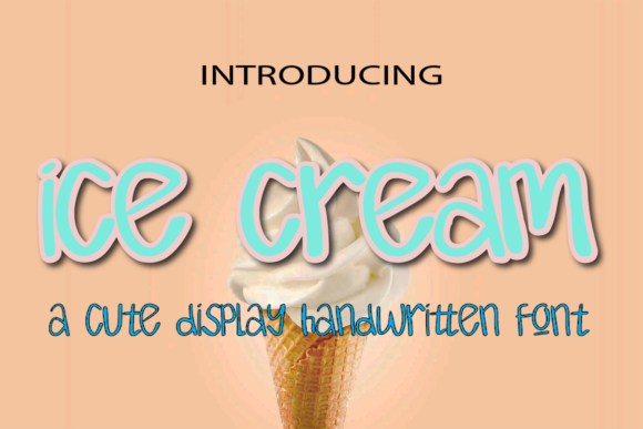 Ice Cream Font Poster 1