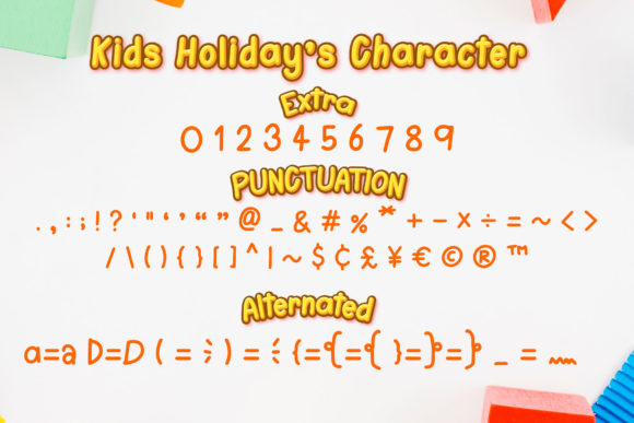 Kids Holiday Font Poster 3