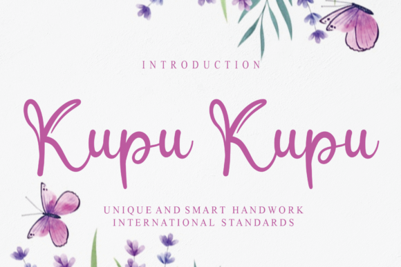 Kupu Kupu Font Poster 1