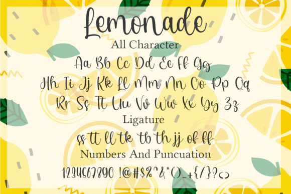 Lemonade Font Poster 4