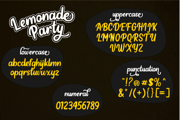 Lemonade Party Font Poster 2