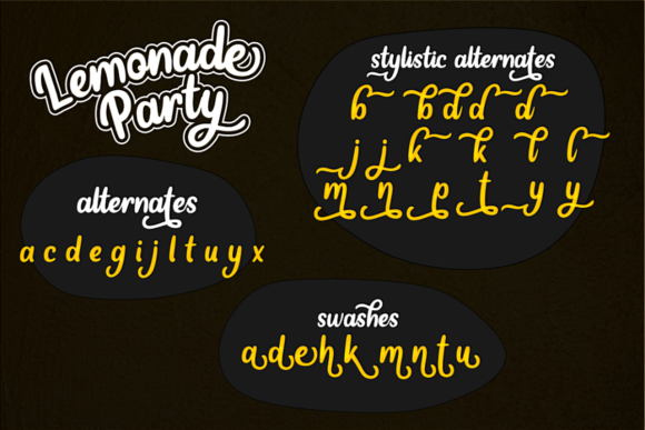 Lemonade Party Font Poster 3