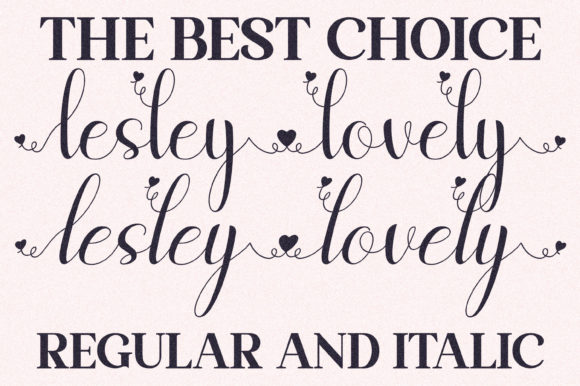 Lesley Lovely Font Poster 19