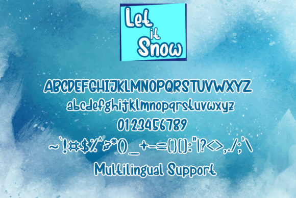 Let It Snow Font Poster 6