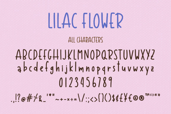 Lilac Flower Font Poster 3
