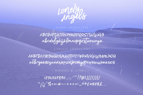 Lonely Angels Font Poster 7
