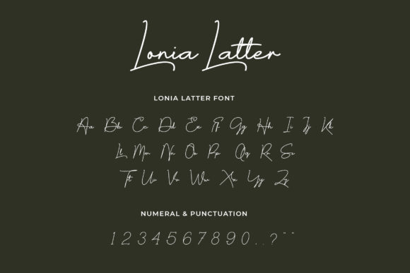Lonia Latter Font Poster 3