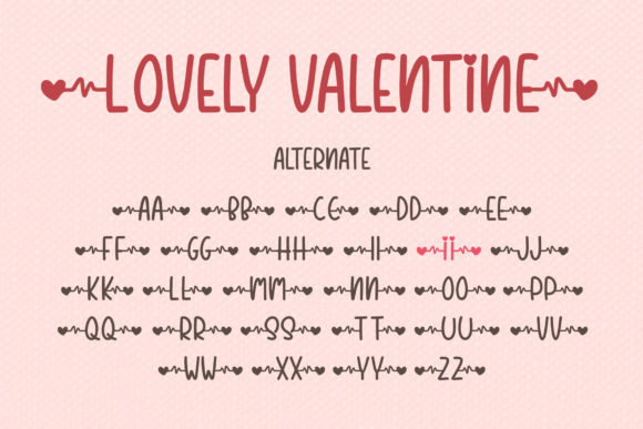 Lovely Valentine Font Poster 8