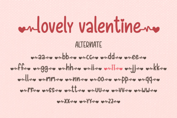Lovely Valentine Font Poster 9
