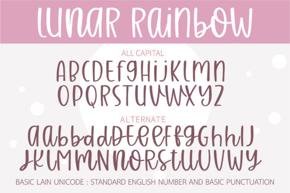 Lunar Rainbow Font Poster 2