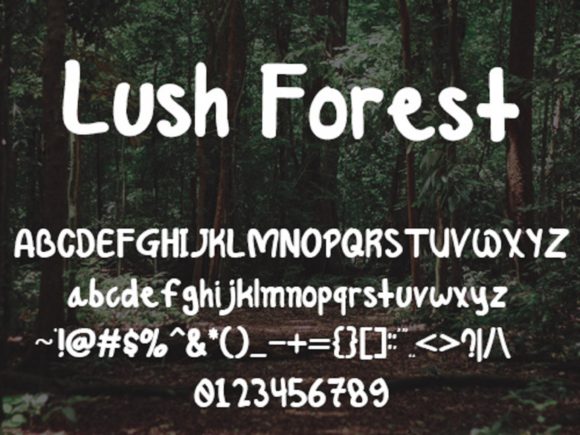 Lush Forest Font Poster 5