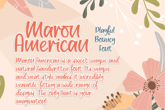 Maron American Font Poster 2