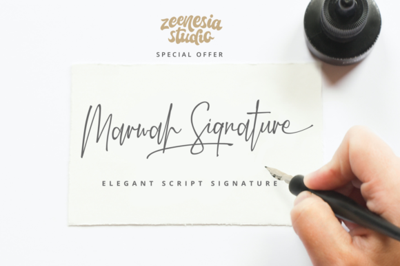 Marwah Signature Font Poster 1