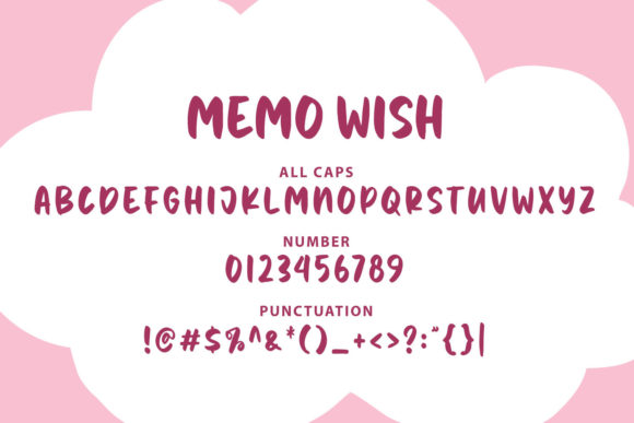 Memo Wish Font Poster 3