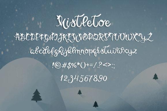 Mistletoe Font Poster 2
