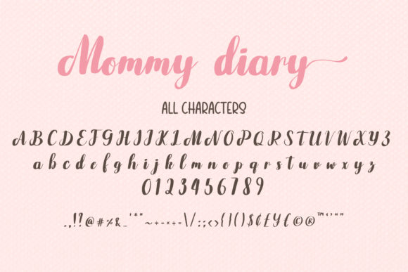 Mommy Diary Font Poster 8