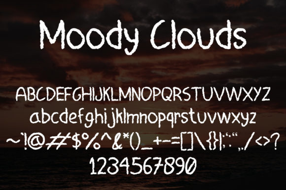 Moody Clouds Font Poster 5