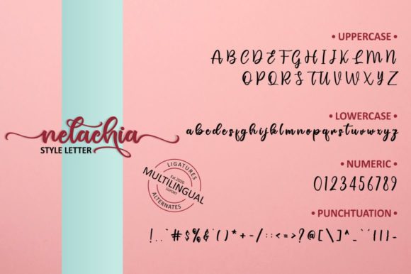 Nelachia Font Poster 6