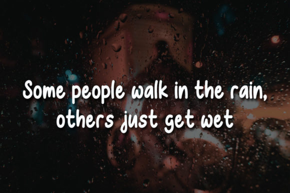 Night Rain Font Poster 2