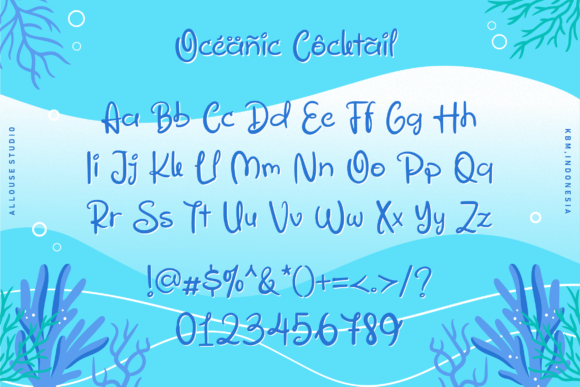 Oceanic Cocktail Font Poster 9