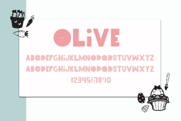 Olive Babybunny Font Poster 7