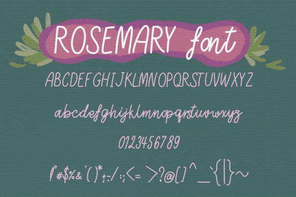 Pansy and Rosemary Duo Font Poster 5
