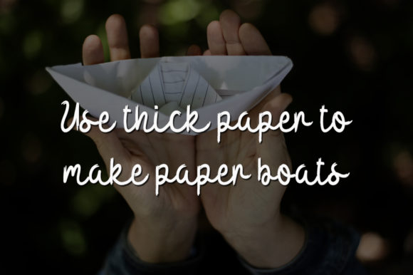 Paper Boat Font Poster 2