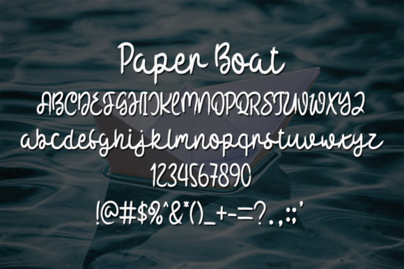 Paper Boat Font Poster 4