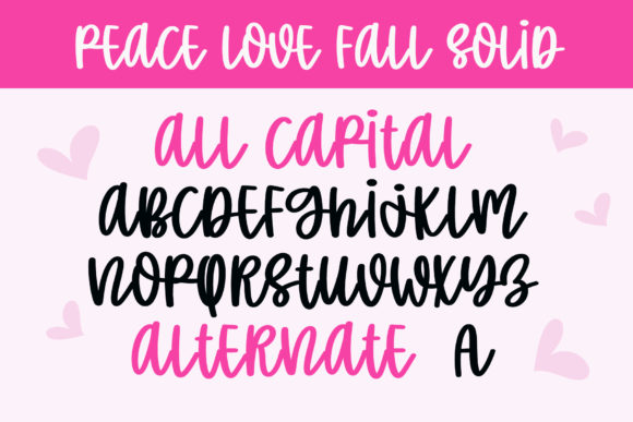 Peace Love World Font Poster 3
