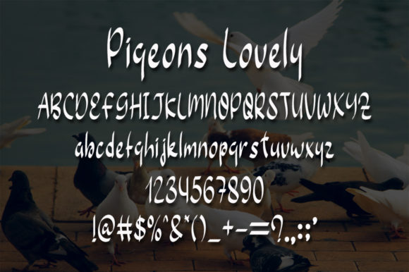 Pigeon Lovely Font Poster 5