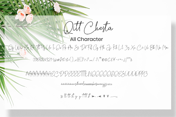 Qitt Chesta Font Poster 6