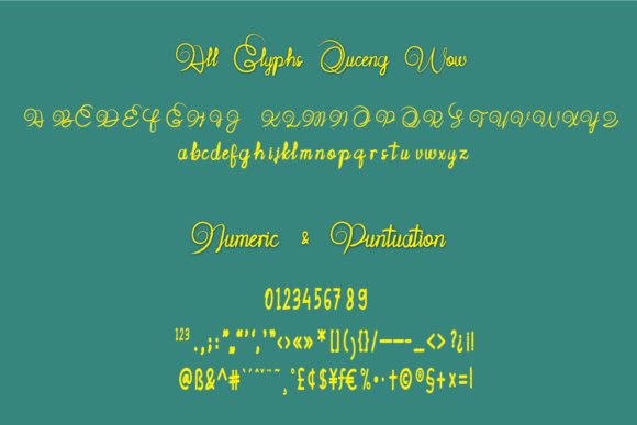 Quceng Wow Font Poster 5