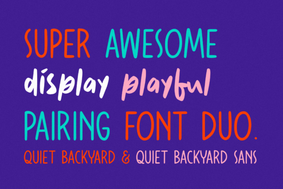 Quiet Backyard Font Poster 2