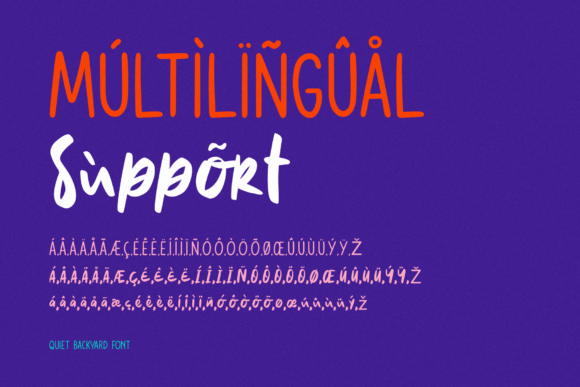 Quiet Backyard Font Poster 10