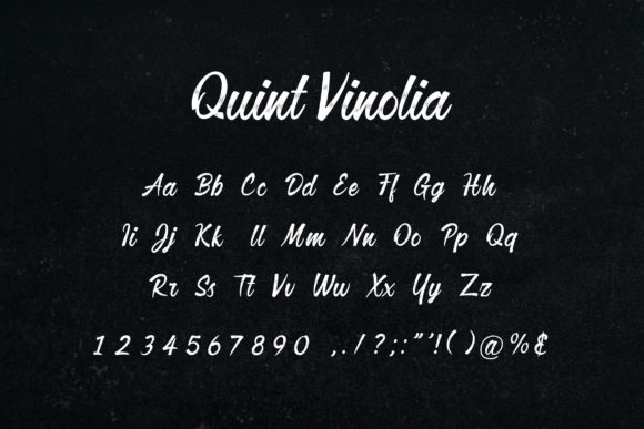 Quint Vinolia Font Poster 4